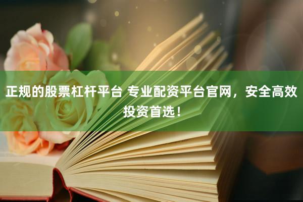 正规的股票杠杆平台 专业配资平台官网，安全高效投资首选！