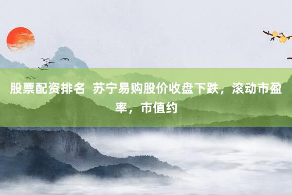 股票配资排名  苏宁易购股价收盘下跌，滚动市盈率，市值约