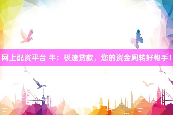 网上配资平台 牛：极速贷款，您的资金周转好帮手！