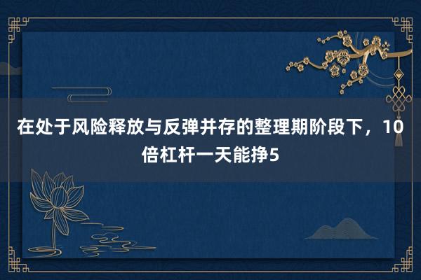 在处于风险释放与反弹并存的整理期阶段下，10倍杠杆一天能挣5