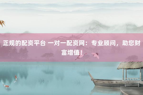 正规的配资平台 一对一配资网：专业顾问，助您财富增值！